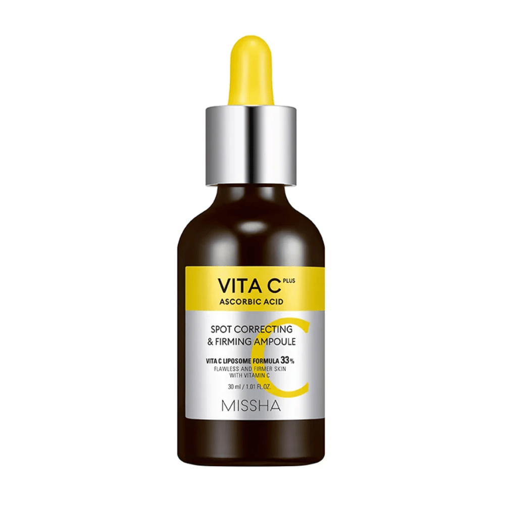 MISSHA Vita C Plus Spot Correcting & Firming Ampoule 30ml, mostrado em um fundo branco.