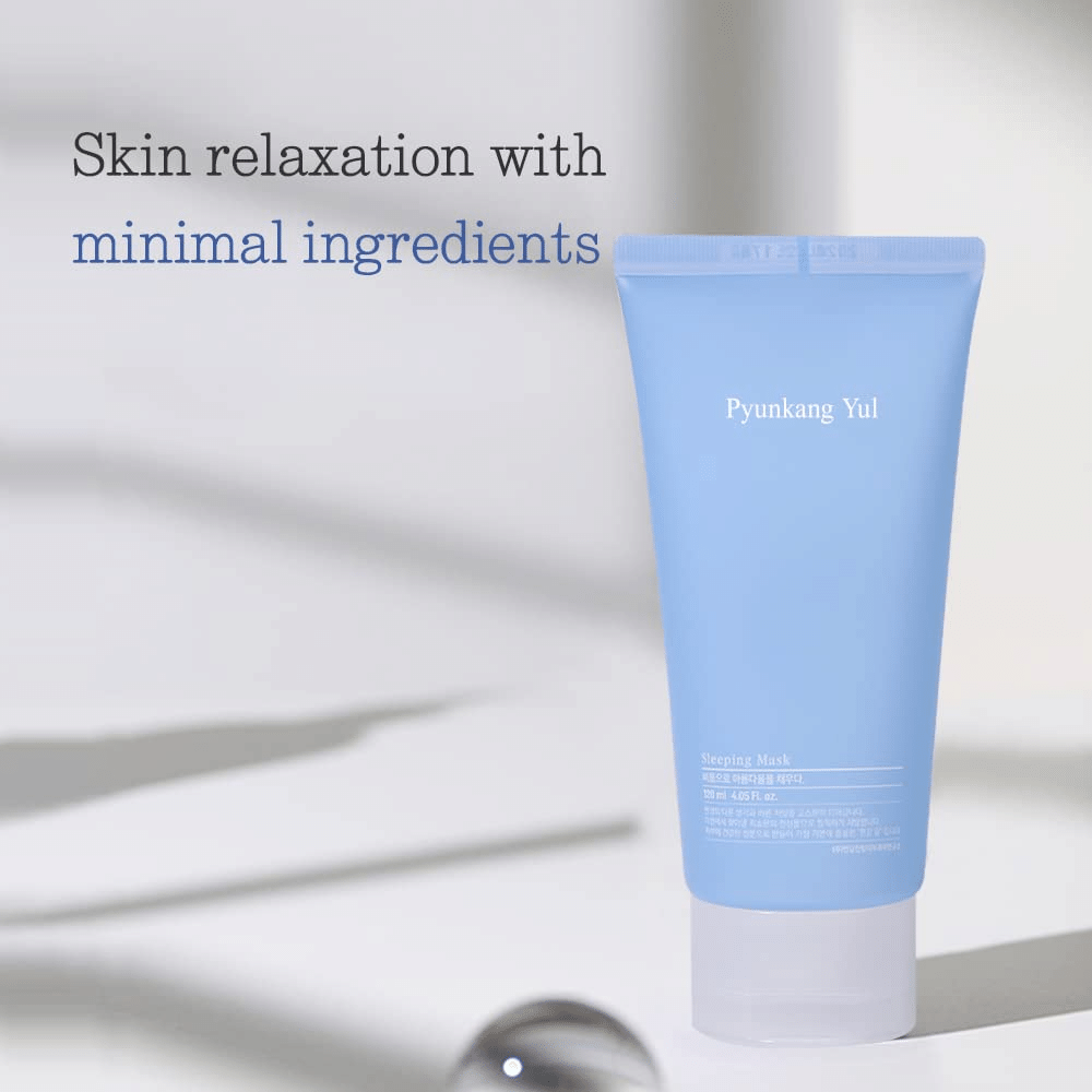 Relaxamento e hidratação da pele com Pyunkang Yul Sleeping Mask 120ml para uma pele descansada.