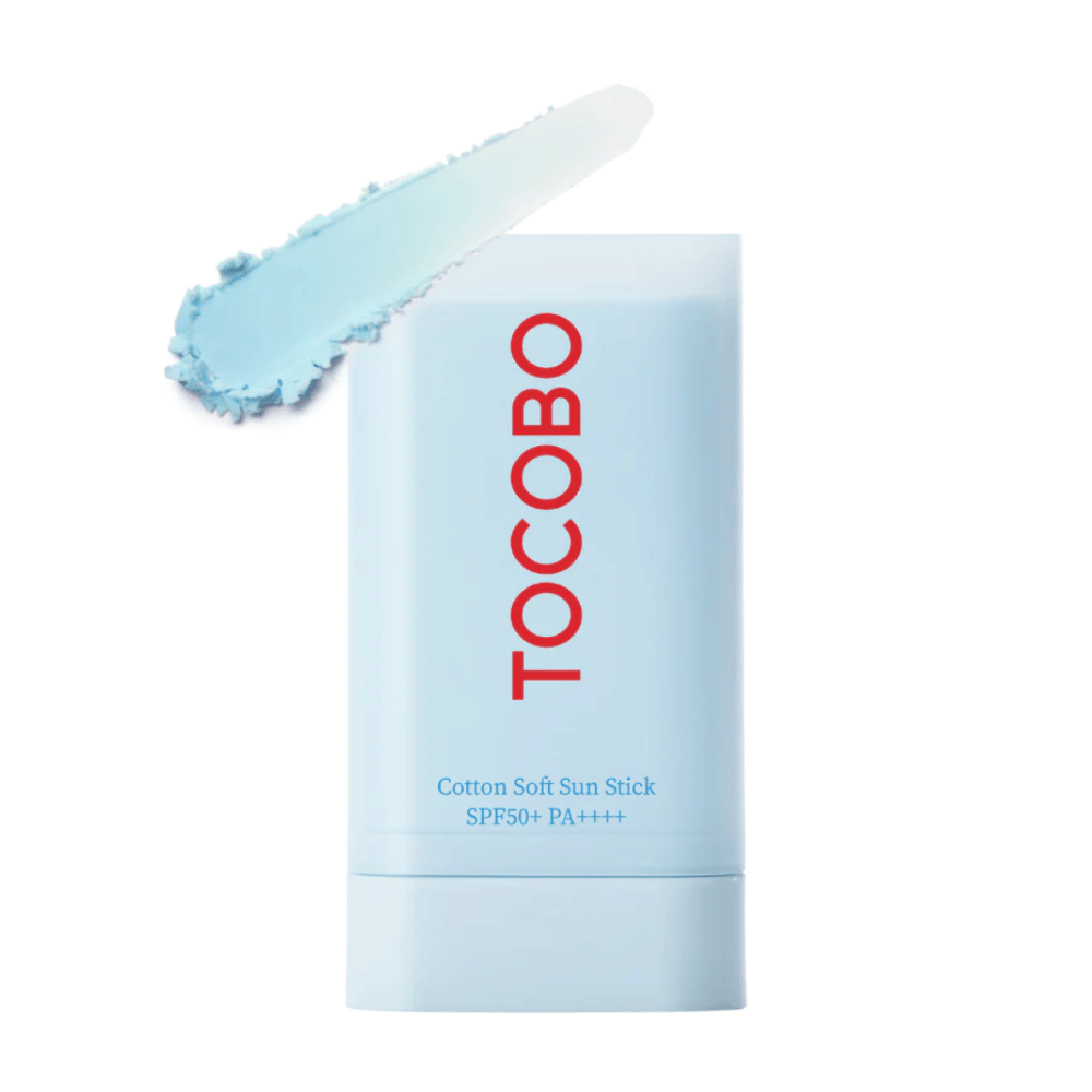 Um tubo de TOCOBOs Cotton Soft Sun Stick SPF50+ PA++++ 19g.